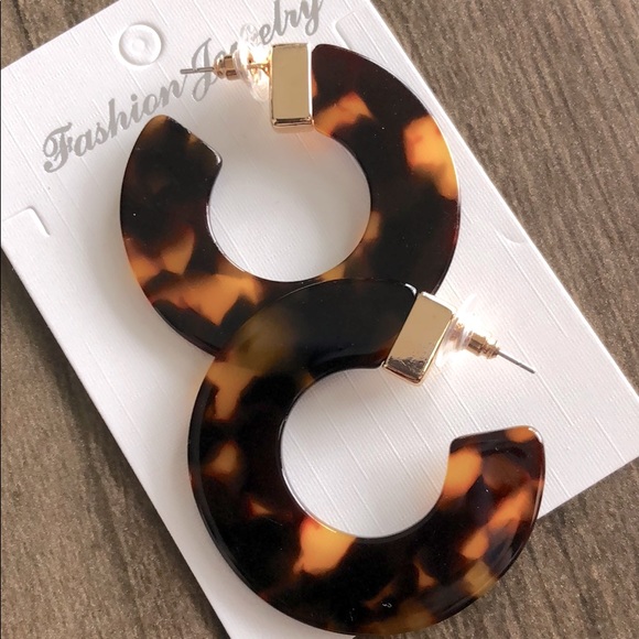 Brown hoop earrings - Picture 1 of 5